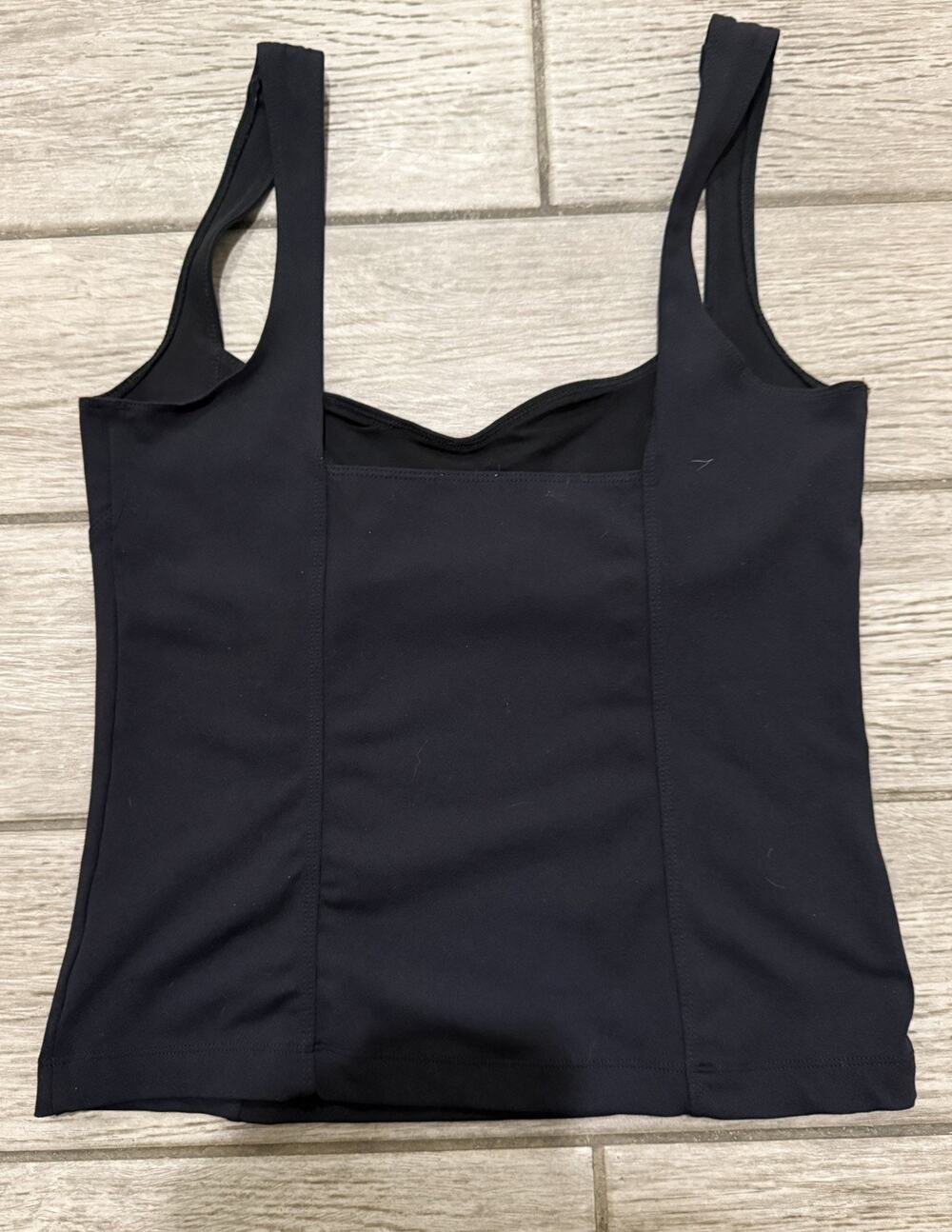 Free People Intimately Cami Top Womens Size Medium Black Knit Bustier Tank Top
